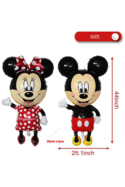 Choice مجموعة بالونات ميكي وميني العملاقة مقاس 45 بوصة، قطعتان، من رقائق معدن...