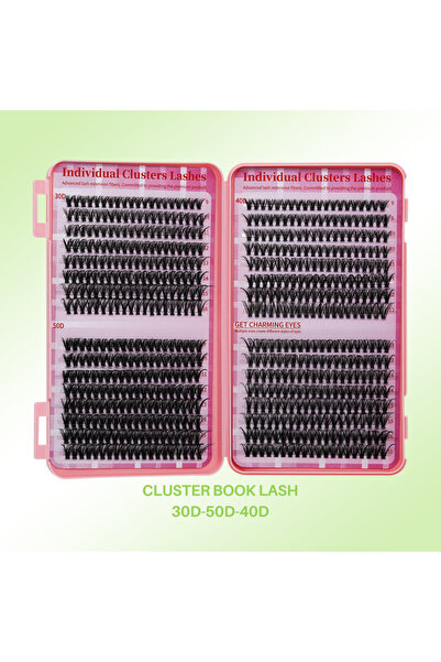 Choice3 MIX 0.07mm D 640PCS 30D-50D-40D Lash Clusters book DIY Eyelash Extensions Clusters Lashes book D Cur