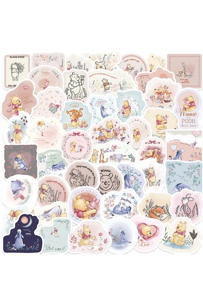 Choice 50 PCS 50PCS Disney Winnie the Pooh Vinyl Stickers Waterproof Decals For Water Bottle Laptop Skatebo