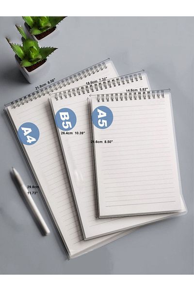 Choice دفتر ملاحظات A5 قابل للطي، A5 B5، A4، خط أفقي، صفحة داخلية، 160 صفحة