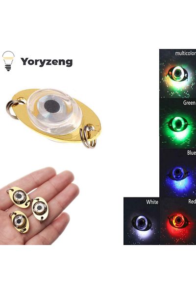 Choice مصابيح LED صغيرة متعددة الألوان لإغراء الأسماك على شكل عين تحت الماء على شكل حبار صيد أخضر