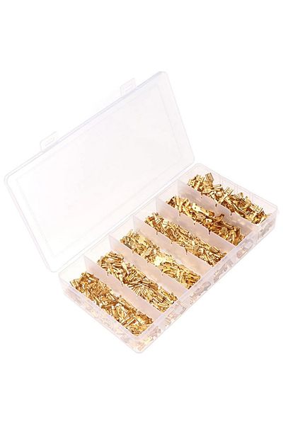 AOKIN 600 قطعة 600 قطعة 2.8/4.8/6.3 مم موصلات مجرفة ذكر أنثى موصلات كهربائية معزولة متنوعة مع
