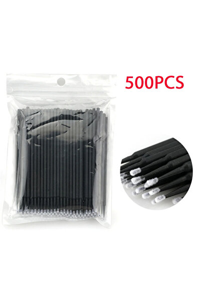 Choice5 500PCS Black Disposable Eyelash Brushes Crystal Swab Microbrushes Eyelash Extension Tool