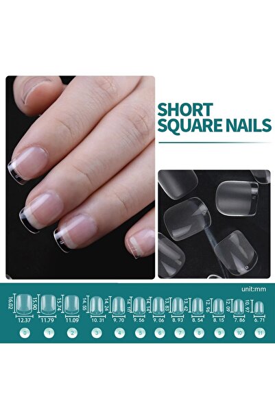 Choice S Square 120pcs NAILPOP Nail Tips Full Cover Soft Gel False Nail Capsu...