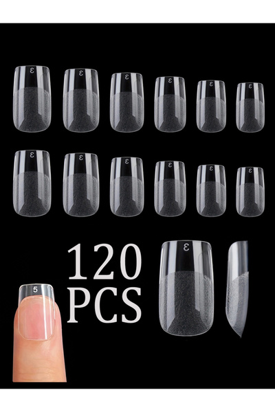 Choice 120 قطعة من أطراف أظافر الجل الناعمة المنحوتة ذات التغطية الكاملة والق...