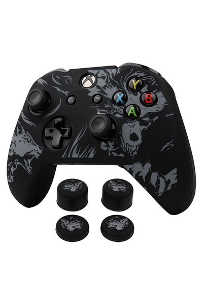 Choice4 GRAY Laser Carving Soft Silicone Cover For Xbox One S Controller Skin Case Gamepad Joystick Accessor
