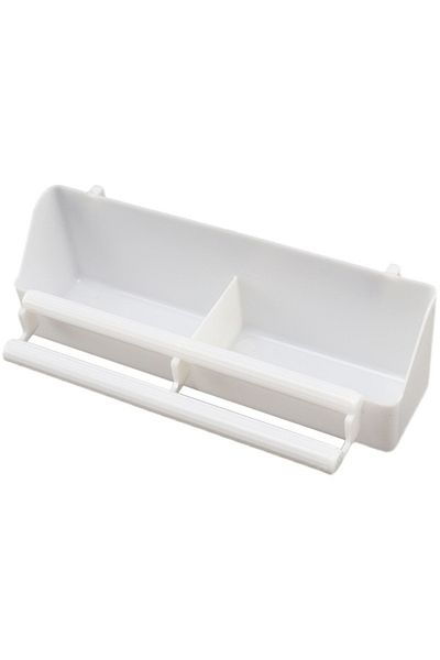 Choice A Parrot Birds Water Hanging Bowl Parakeet White Feeder Box Pet Cage Plastic Food Container Peony C.