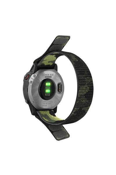 Choice13 حزام QuickFit من النايلون باللون الأخضر العسكري مقاس 22 مم و26 مم لس...