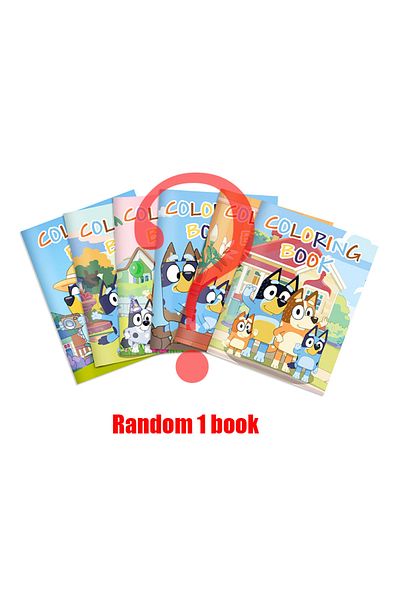 Choice Random 1 book Bluey And Bingo Anime Figure Diy Coloring Drawing Book Cartoon Color Graffiti Book Pai