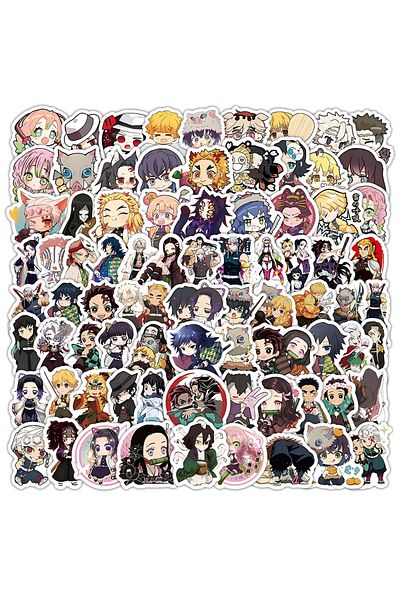 BANDAI 120PCS 50/120pcs Cool Demon Slayer Stickers Anime Kamado Tanjirou Kamado Nezuko Cartoon Decals Toys