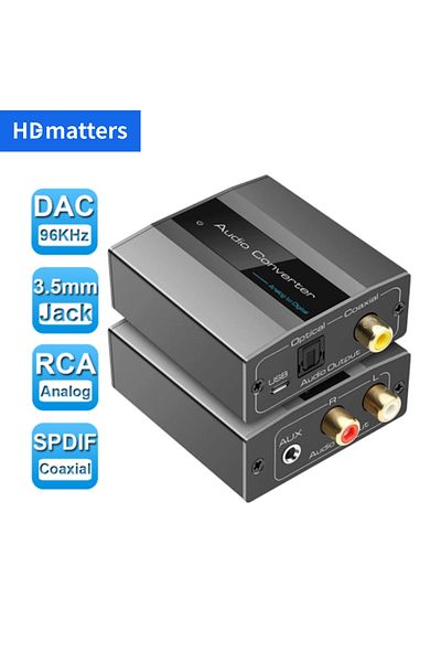 Choice ملاحظة فحص أخرى محول الصوت التناظري إلى الرقمي Pcm L/r مقبس Aux مقاس 3.5 مم صوت ستيريو إلى بصري إلى