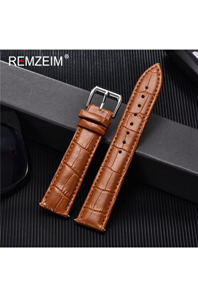 Choice1 حزام ساعة من جلد العجل البني الفاتح مقاس 18 مم، مقاس 18 مم، مقاس 20 م...