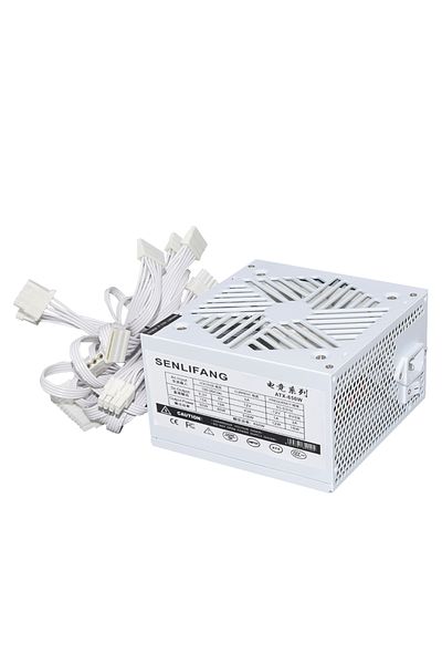 Choice مصدر طاقة 650 واط من JULONGFENGBAO White ATX 650 واط لكمبيوتر سطح المكتب وألعاب الفيديو الرياضية الإلكترونية 110-230 فولت منخفض الضوضاء