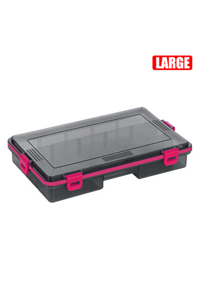 Choice صندوق أدوات صيد مقاوم للماء كبير باللون الوردي من CAZULO، صندوق طُعم م...