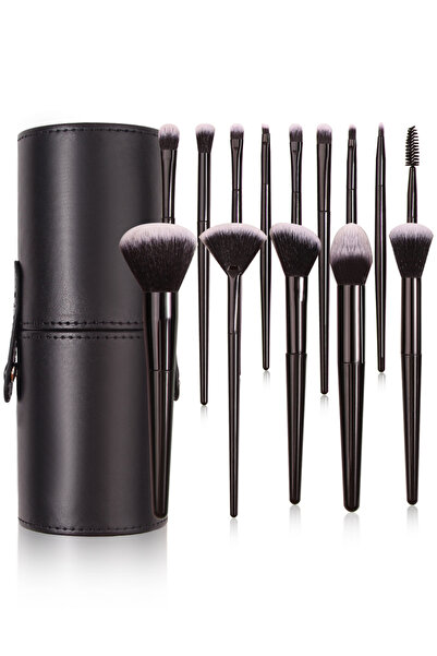 choice2 مجموعة فرش مكياج سوداء احترافية من 15 قطعة، فرشاة فائقة النعومة، فرشاة أحمر الخدود، كريم الأساس، الكونسيلر