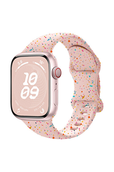 Choice 38 مم 40 مم 41 مم حلقة سيليكون رياضية وردية اللون لسوار الساعة 40 مم 4...