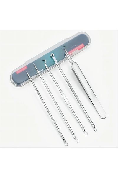 Choice Gold 5 Pcs Blackhead Remover Comedones Extractor Acne Removal Kit For Blemish, Whitehead Popping, Zi