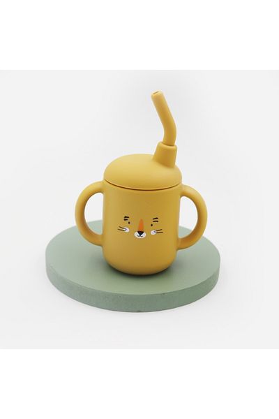 Choice yellow New cartoon 120ML Baby Silicone Sippy Cup BPA-Free Portable Storage Snack Container Feeding C