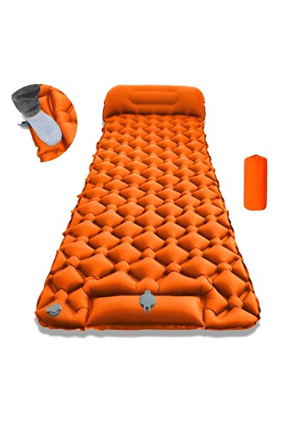 Choice LT-04Orange وسادة نوم للتخييم في الهواء الطلق قابلة للطي على الشاطئ مع...