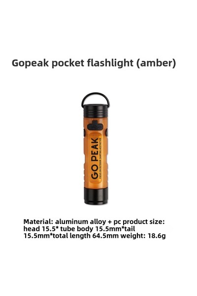 Choice مصباح يدوي صغير جديد من GO PEAK باللون الأصفر مزود بمشبك مفاتيح خارجي ...