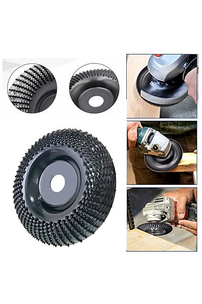 Choice 1PC Wood Carving Disc Grinder Wheel Disc 4 Inch Wood Shaping Wheel Wood Grinding Shaping Disc for...