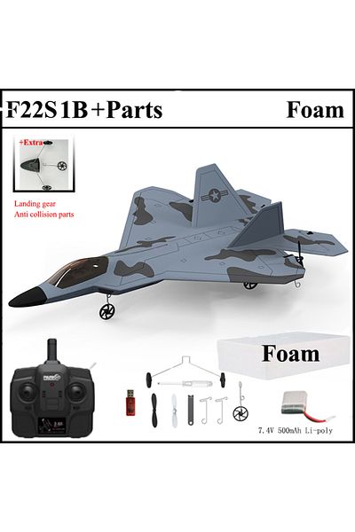 Choice Gyro 1B Parts Foam 2024 New F22S 2.4G 4CH 3D6G RC Airplane Raptor F22 Warplane WLtoys A180 Upgrade V