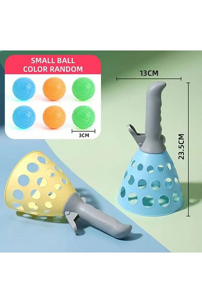 GSF Blue Yellow Children's puzzle throwing catapult ball parent-child interaction class fun elastic cata