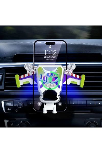 Hot Toys Vehicle Mounted 2024 New Disney Toy Story Buzz Lightyear Wireless Charging Mobile Phones Car Phone H