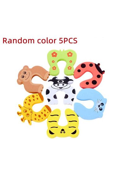 Choice Random color 5Pcs 5Pcs/Lot Baby Safety For Newborn Furniture Protection Card Door Stopper Security C