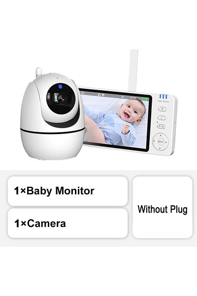 Choice Without Plug 5 Inch Video Baby Monitor With Camera PTZ Zoom Babyphone Cam Security Protection Survei
