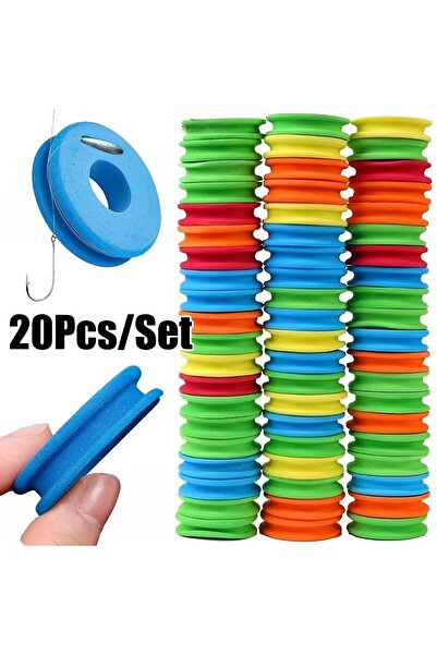 Choice 20 قطعة 4.5 سم 20 قطعة بكرات رغوة الصيد 4.5 سم / 12 سم حامل خط الصيد ا...