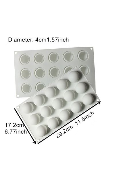 Choice 4cm ball Silicone Chocolate Mold Silicon Ball Cake Moulds 3D Half Sphere Candy Truffle Baking Tray 1