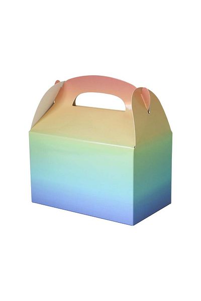 Choice 16x9.7x17cm mixed color 12PCS kids birthday party racing theme candy gift cupcake box with handle