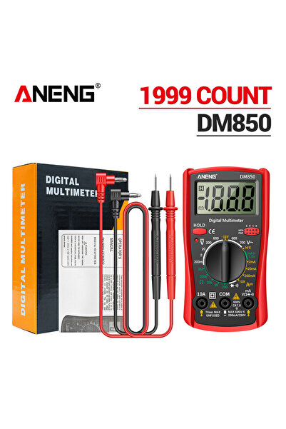 ANENG جهاز قياس متعدد رقمي احترافي أوتوماتيكي من ANENG DM850، 1999 عداد، فاحص تلقائي للجهد المتردد/المستمر، أوم سي