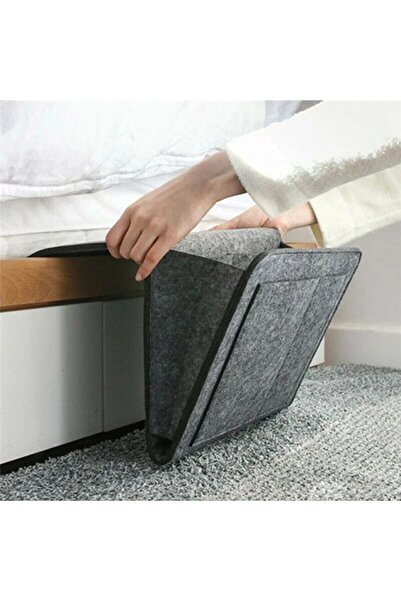 Choice1 Grey Baby Bed Bag Felt Bedside Storage Organizer Sofa TV Remote Contr...