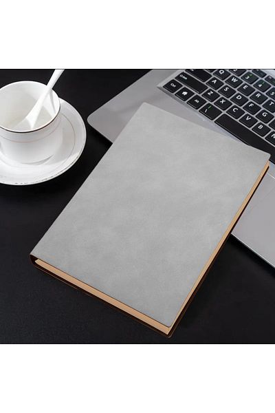 Choice A5 200pages grey Thickened A5 Business Pu Notepad Sheepskin Student Stationary Notebook Lined Daily