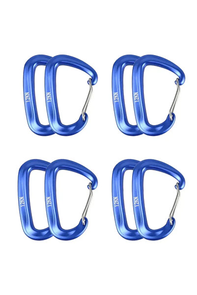 Choice 8 قطع زرقاء 1/8 قطعة من حلقات التسلق الاحترافية على شكل حرف D 12 كيلو ...