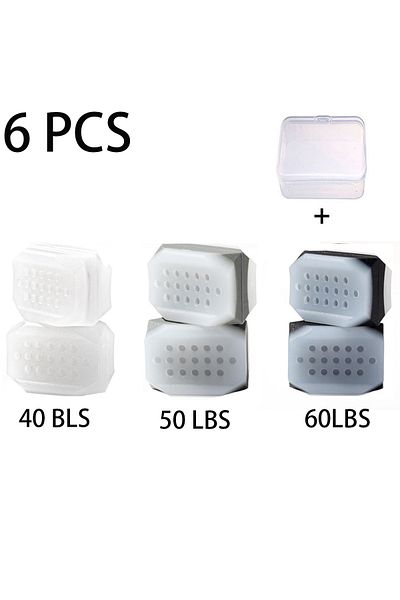 Choice WhiteGrayBlack 6 Pcs Jaw Exerciser for Men & Women Silicone Tablets Jaw Exerciser Gum BPA Free Jawli