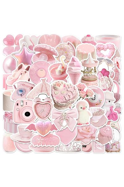 Choice 30PCS 10/30/50pcs Pink Girls Cartoon Stickers Ins Style Cute Decals Decoration Graffiti Toys DIY Not