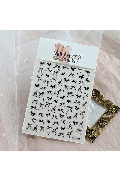 Choice NK5D-0328 قطعة واحدة من ملصقات أظافر خماسية الأبعاد باللونين الوردي وا...