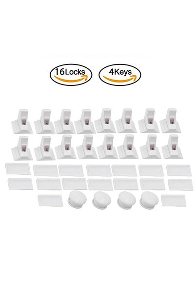 Choice 16 locks 4 key Magnetic Child Lock Children Protection Baby Safety Lock Drawer Latch Cabinet Door Lo