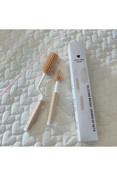 Choice Bottle nipple brush Korean Ins Newborn Bottle Nipple Brush Baby Special Long-handled Cleaning Brush