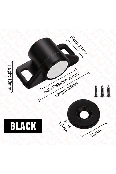 Choice black KAK Silver Magnetic Cabinet Catches Strong Door Closer Punch-free Magnetic Door Catch Super Po