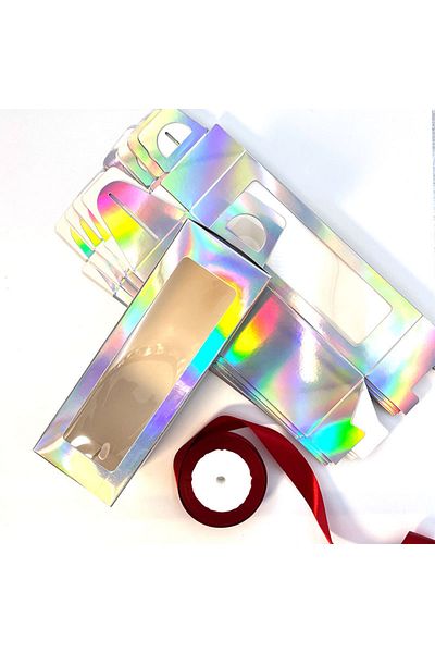 Choice Other Silver 5pcs Gift Boxes with 1roll 24 Yard Ribbon for Sublimation Glass Exhibition Box for 12 O