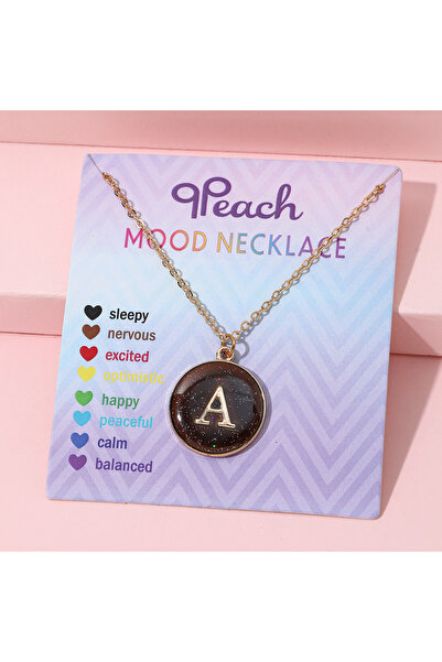 Choice قلادة عصرية حساسة لدرجة الحرارة متغيرة الألوان مكونة من 26 حرفًا مصنوع...