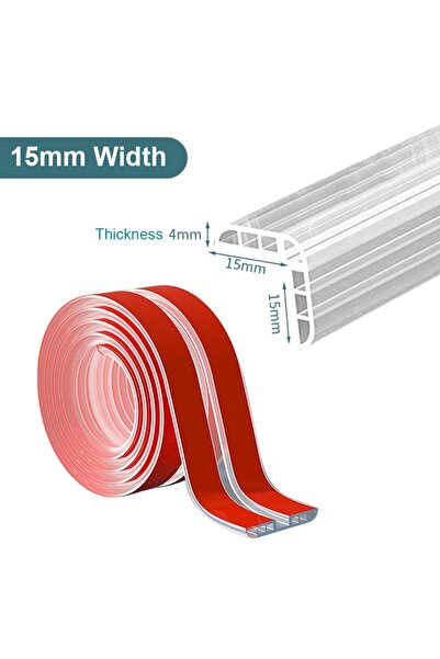 Choice واقي حافة الطاولة الشفاف عالي الجودة من مادة البولي فينيل كلوريد، مقاس 15 مم × 2 متر، مضاد للتصادم، ذاتي اللصق