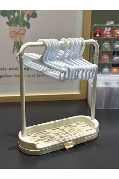 Choice complete set BJD Doll Clothes Storage Rack 20cm Shoe Display Rack Doll Labubu Clothes Hanger Storage