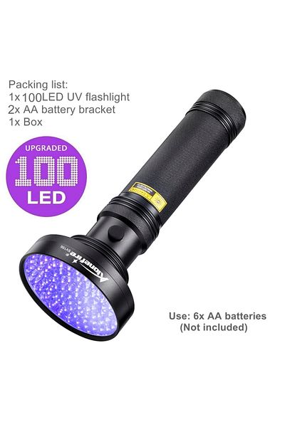 Choice Black Sv100 -new New 100led 395-405 Uv Flashlight Powerful Ultraviolet Curing Torch Money Catdog Pet