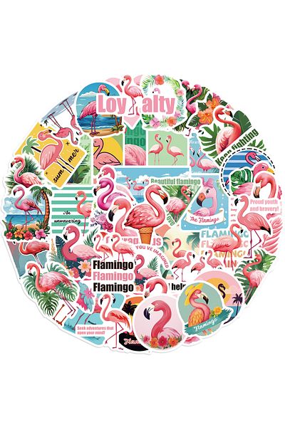 Choice 50pcs 50pcs Flamingos Stickers Dream Animal Cute Cartoon Sticker Toys For Children Gift Diy Laptop B