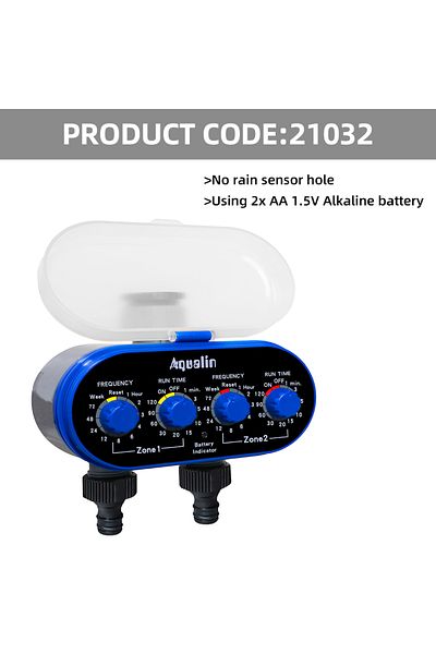 Choice no rain sensor hole Ball Valve Electronic Two Outlet Four Dials Water Timer with Rain Sensor Hole Ga